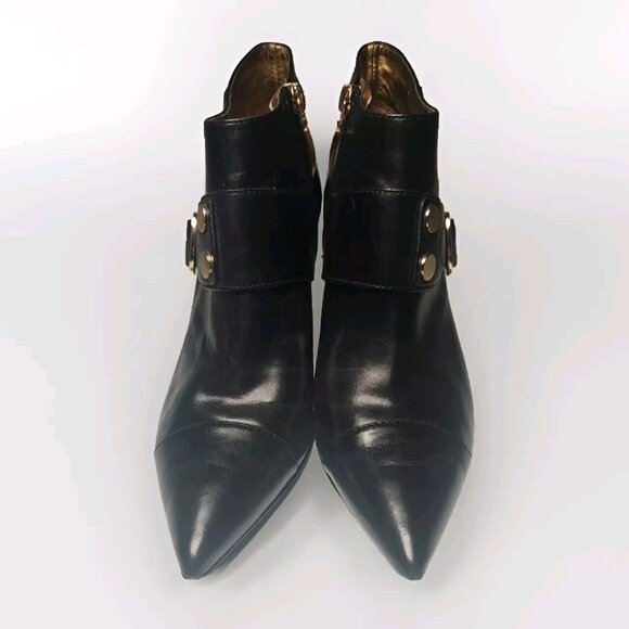 Guess Womens Ankle Boots Black Faux Leather Stiletto Heels Size 8M - Picture 11 of 13